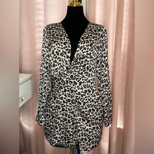 Leopard Print Long Sleeve Mini Dress